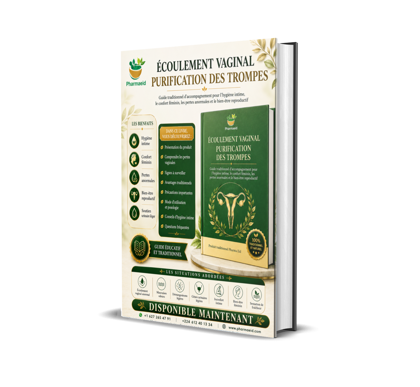 Écoulement Vaginal & Purification des Trompes — Guide Traditionnel pour l’Hygiène Intime, le Confort Féminin et le Bien-être Reproductif